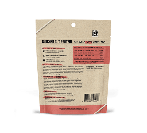 Vital Essentials Freeze Dried Raw Chicken Hearts Cat Treats