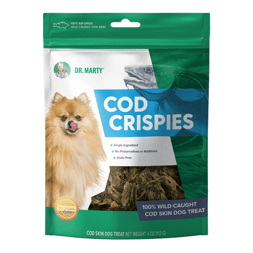 Dr. Marty Cod Crispies 100% Air-Dried Wild-Caught Cod Skin Treats