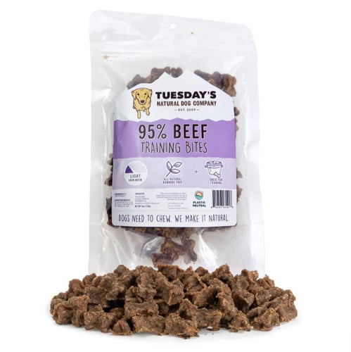 Tuesdays Natural Dog Company 95% Beef Training Bites Dog Treats