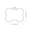 MyFamily Hushtag Big Black Aluminum Bone ID Tag with Pink Rubber