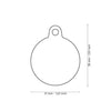 MyFamily Hushtag Black Aluminum Circle ID Tag with Green Rubber