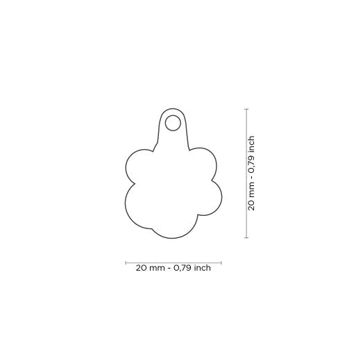 MyFamily Shine Grey Glitter Paw ID Tag