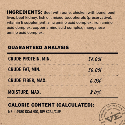 Vital Essentials Freeze-Dried Raw Protein Beef & Chicken Soft Nibs Meal or Mixer Cat Food