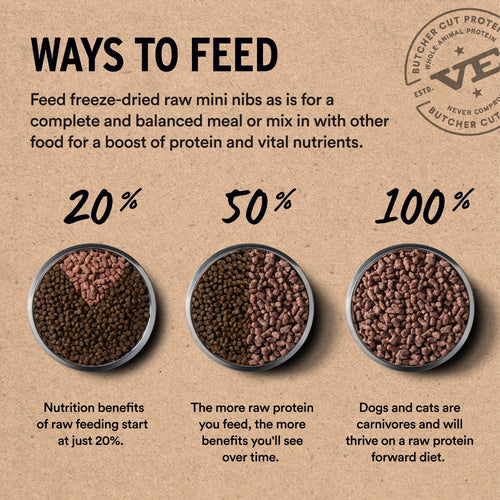 Vital Essentials Freeze-Dried Raw Protein Chicken Crunchy Nibs Cat Food
