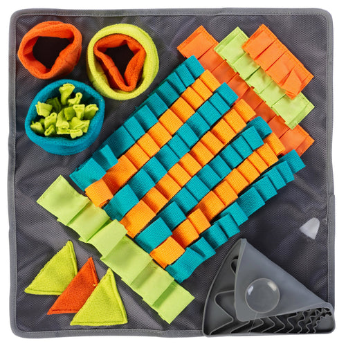 Messy Mutts Square Forage/Snuffle Mat plus Lick Mat, 16 x 16
