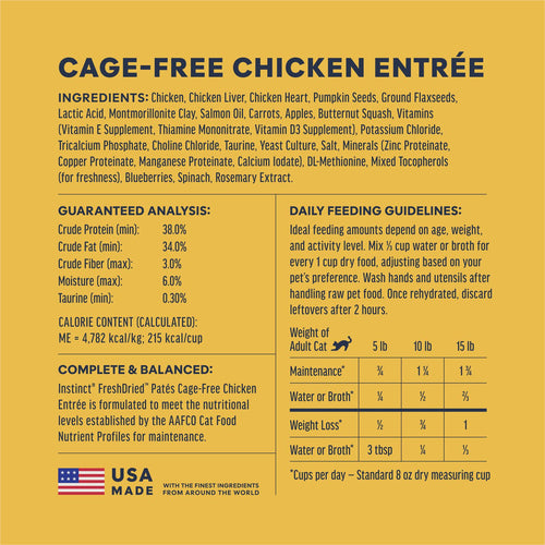 Instinct FreshDried Pates Cage-Free Chicken Entrée Cat Food